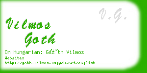 vilmos goth business card